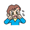 顔面にケガ 顔面にケガ